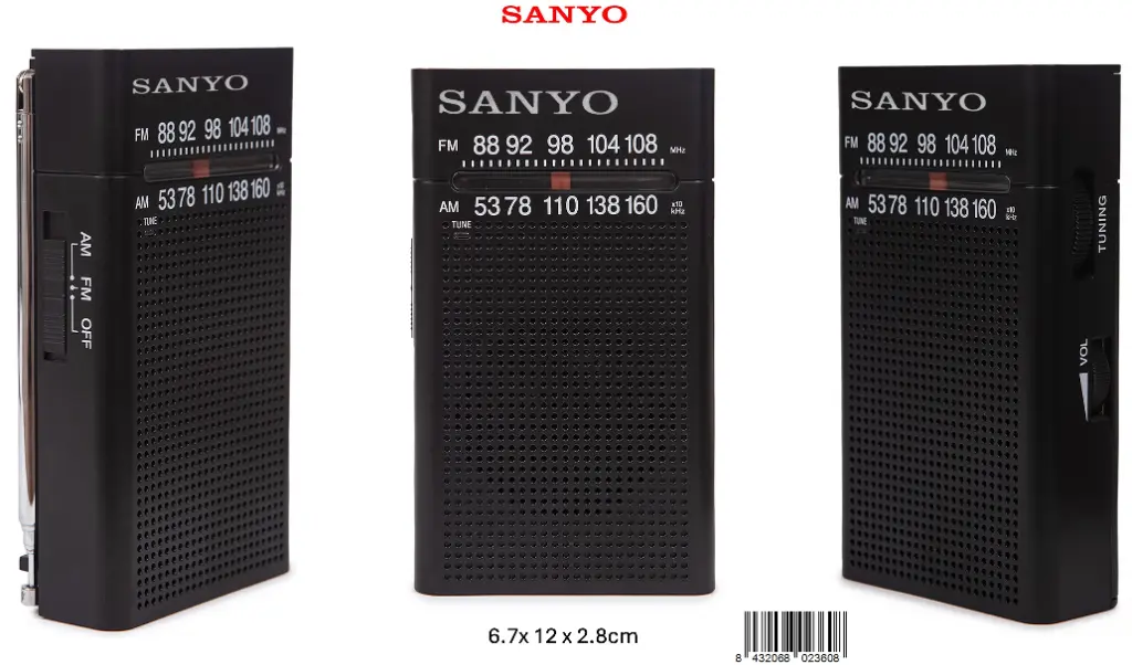 205-Radio AM/FM Sanyo KS123N *1*