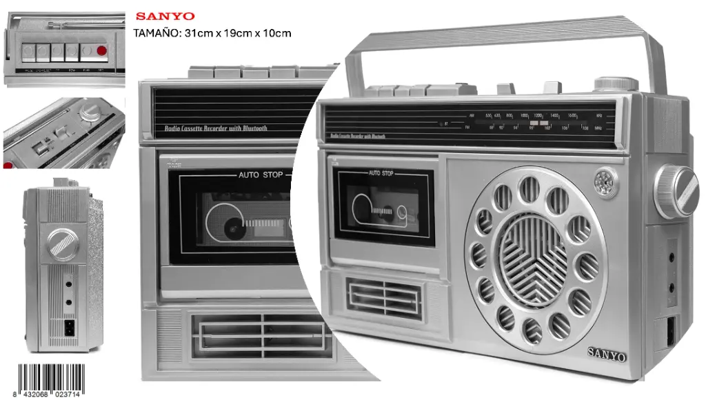 205-Radio Cassette AM/FM Sanyo KS126 *1*