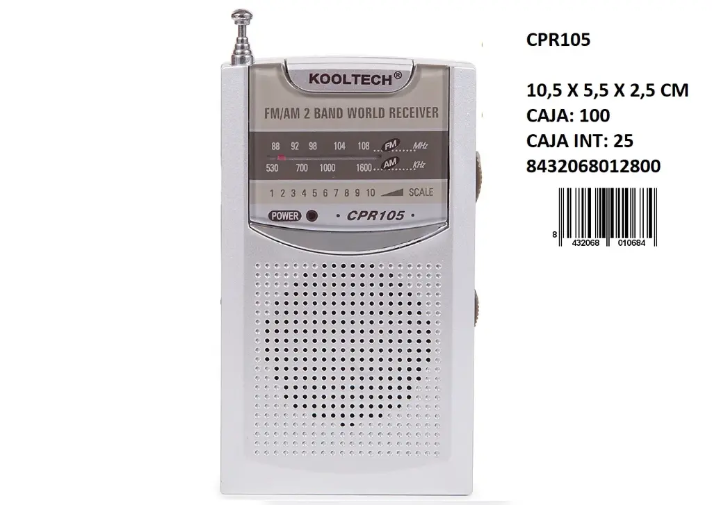 205-Radio AM/FM Kooltech CPR105 *1*