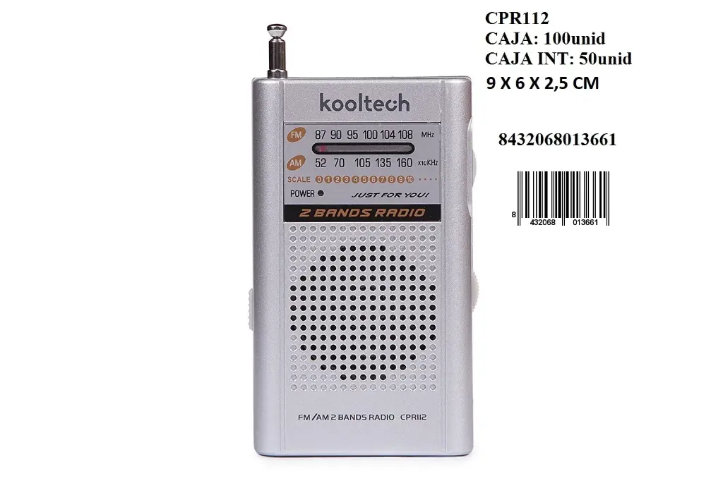 205-Radio AM/FM Kooltech CPR112 *1*