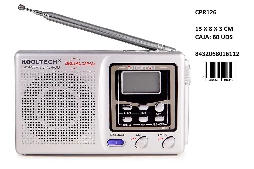205-Radio AM/FM Kooltech CPR126 *1*