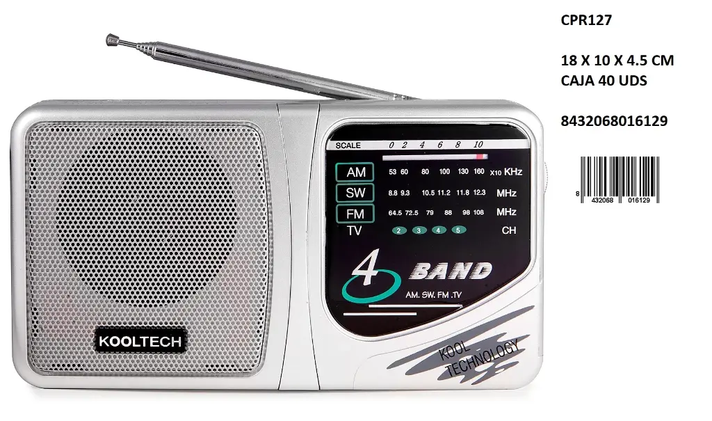 205-Radio AM/FM Kooltech CPR127 *1*