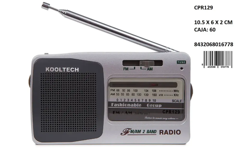 205-Radio AM/FM Kooltech CPR129 *1*