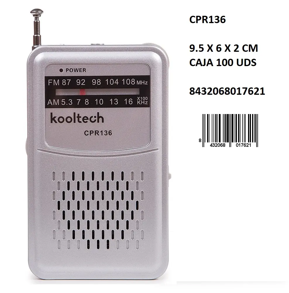 205-Radio AM/FM Kooltech CPR136 *1*