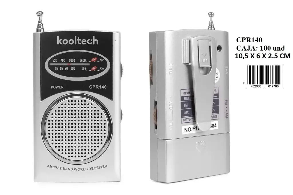 205-Radio AM/FM Kooltech CPR140 *1*