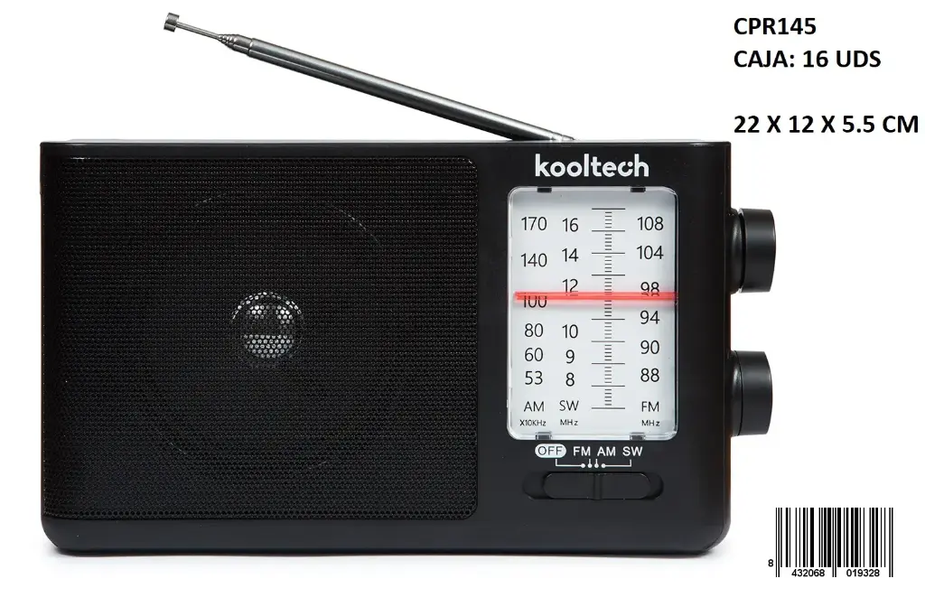 205-Radio AM/FM Kooltech CPR145 *1*