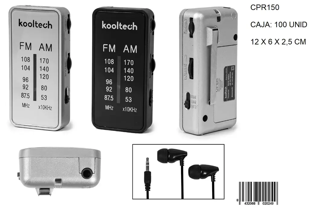 205-Radio AM/FM Kooltech CPR150 *1*