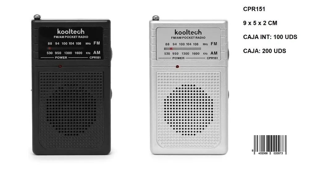 205-Radio AM/FM Kooltech CPR151 *1*
