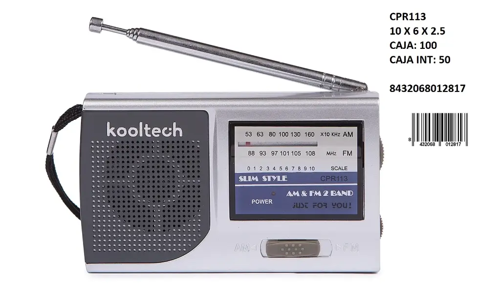 205-Radio AM/FM Kooltech CPR113 *1*