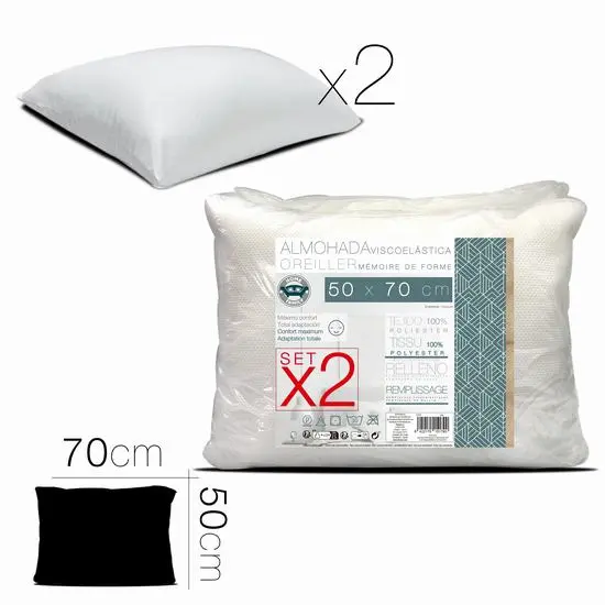 130-Almohada Viscoelástica X2 50 x 70 cm *3*.