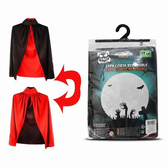 154-Capa Corta Reversible 1.3mts HALLOWEEN *12*.