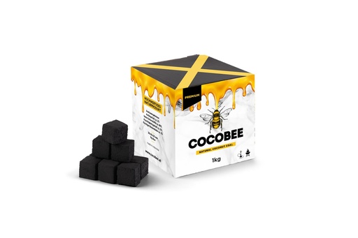 [9120126481239] Caja de 1kg con 64 Carbones de Coco 26x26x26mm
