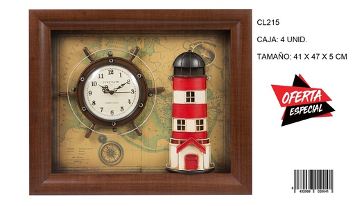 [CL215] 136-Reloj de Pared 41x47x5cm 215 *1*.