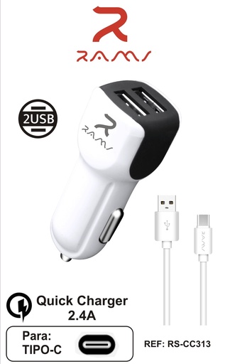 [RS-CC313] 208-Cargador Rápido Coche RS-CC313 *10*.