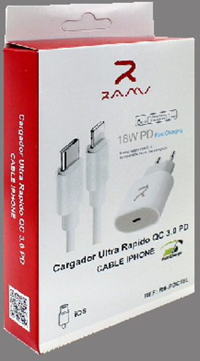 [RS-PDC18L] 208-Cargador Ultra Rápido RS-PDC18L *10*.
