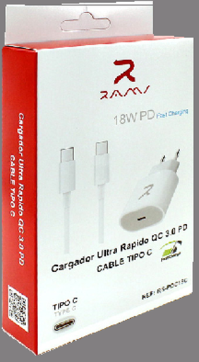 [RS-PDC18C] 208-Cargador Ultra Rápido RS-PDC18C *10*.