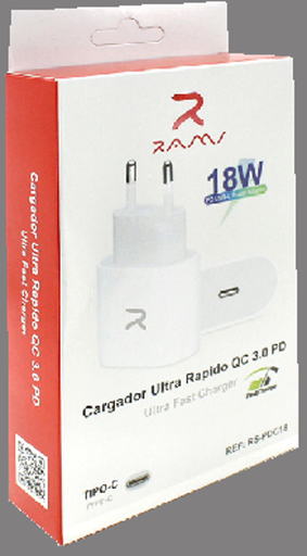 [RS-PDC18] 208-Cargador Ultra Rápido RS-PDC18 *10*.