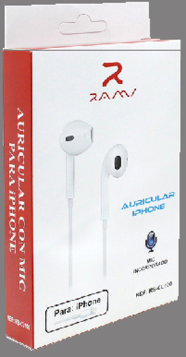 [RS-CL100] 203-Auricular para Iphone c/Cable RS-CL100 *10*