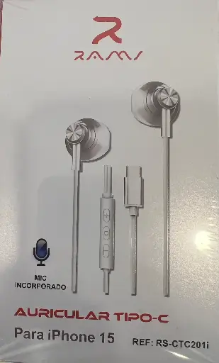 [RS-CTC201i] 203-Auricular Tipo C + IOS RS-CTC201I*10*