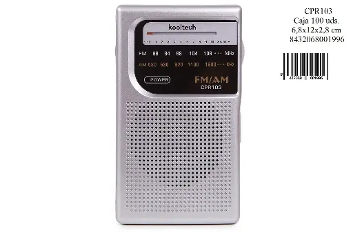 [CPR103] 205-Radio AM/FM Kooltech CPR103 *1*