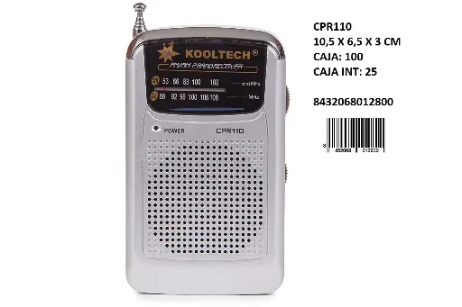 [CPR110] 205-Radio AM/FM Kooltech CPR110 *1*