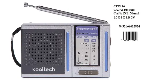[CPR116] 205-Radio AM/FM Kooltech CPR116 *1*