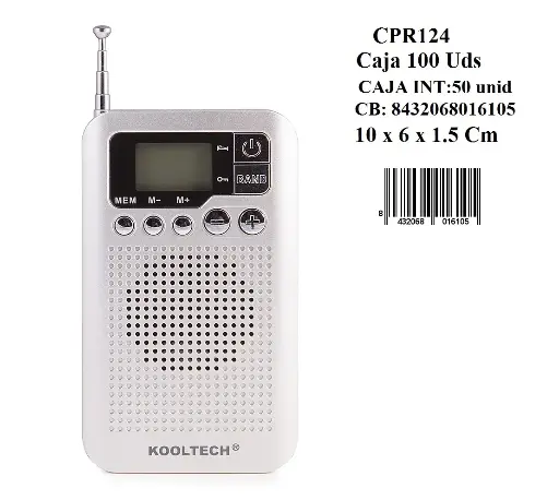 205-Radio AM/FM Kooltech CPR124 *1*