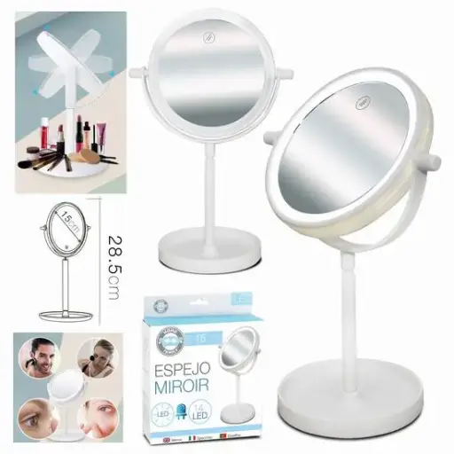 [45133] 218-Espejo con LED 15 x H 28.5 cm *24*.