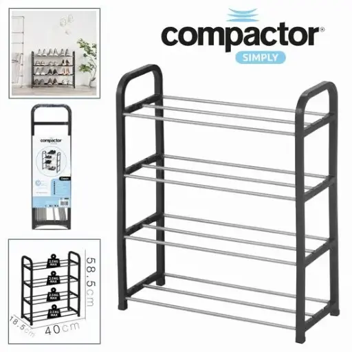 [36019] 218-Zapatero Metal 4 Baldas 40x18.5x58.5cm *12*.
